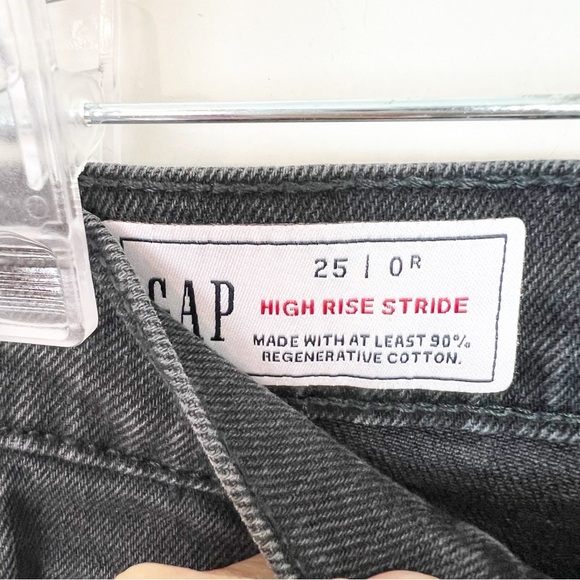 GAP BLACK HIGH RISE STRIDE WIDE LEG H
JEANS WOMENS SZ 25/0R - Picture 5 of 7